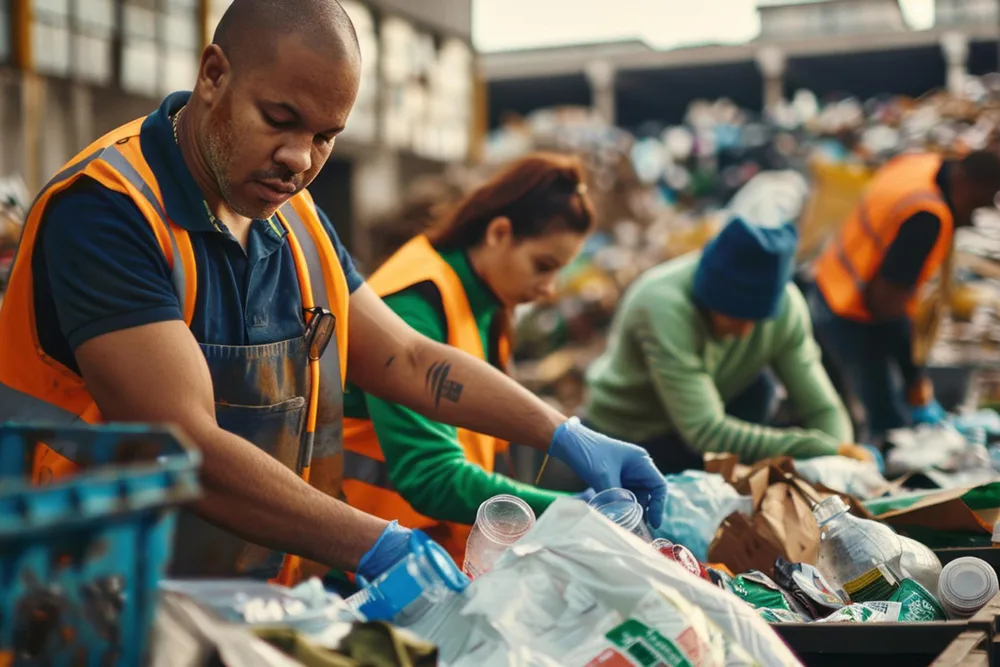 What Workers Do at a Recycling Center